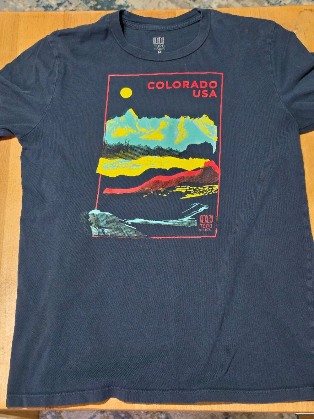Topo Designs Colorado USA Graphic Tee – Mountain Sunset